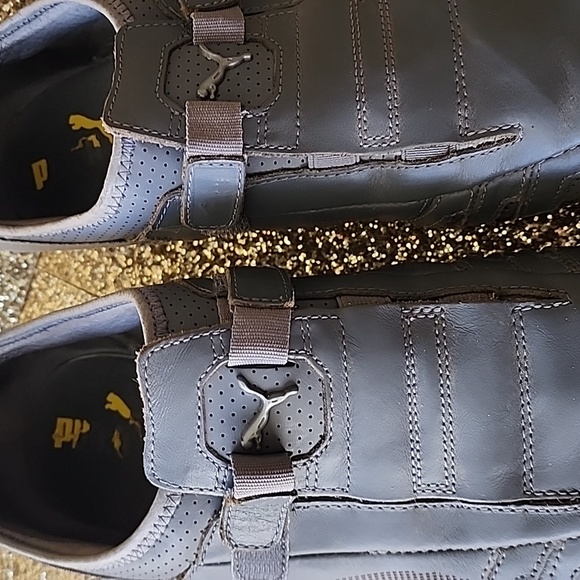 Puma Vedano V Sneakers Mens 11 Gray Leather Slip On Casual ,Pre-owned - Picture 4 of 13